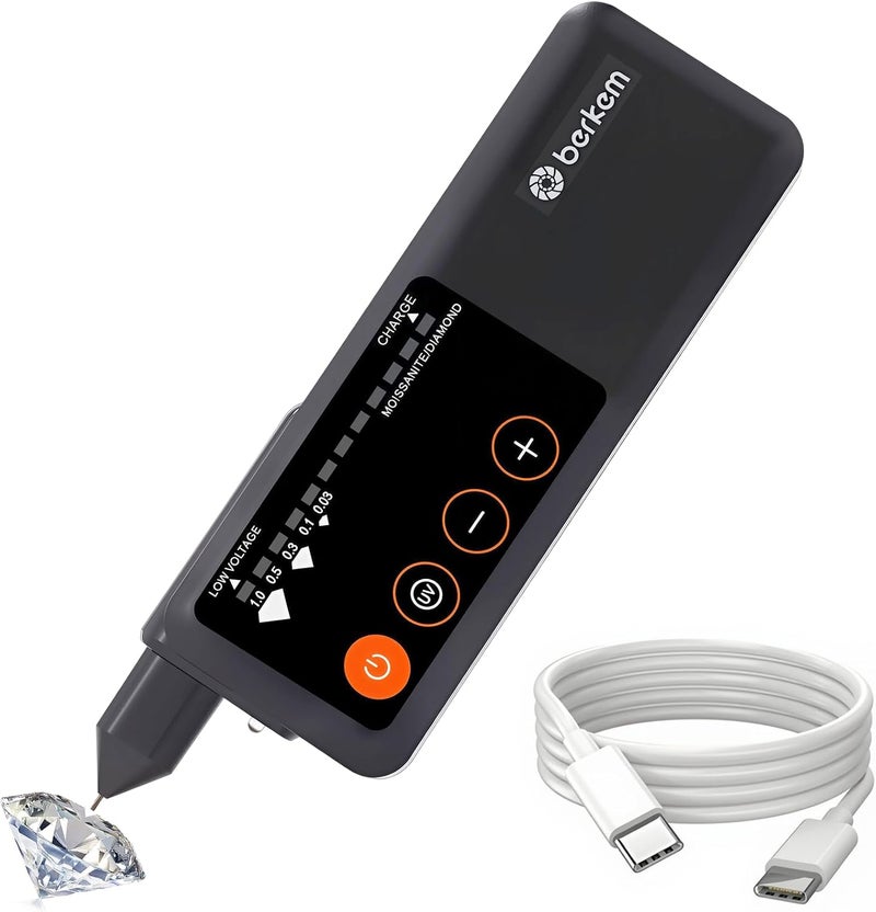 VALKYNOS Rechargeable Diamond Tester Pen with LCD Display & UV Light – Professional High Accuracy Gem & Jewelry Testing Tool for Diamonds, Easy-to-Use Electronic Selector for Novice and Expert - Image 1